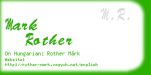 mark rother business card